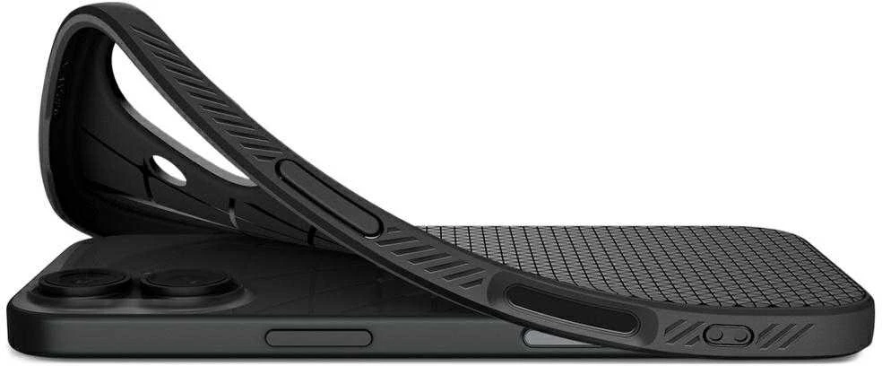 „Spigen Liquid Air“ dėklas, skirtas iPhone 17 – matinis juodas