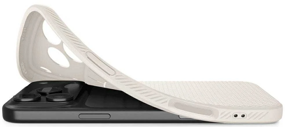 Dėklas „Spigen Liquid Air“, natūralus titanas – „iPhone 17 Pro Max“