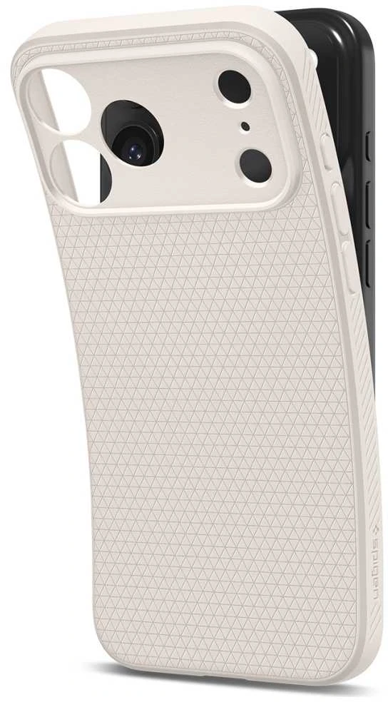 Dėklas „Spigen Liquid Air“, natūralus titanas – „iPhone 17 Pro Max“