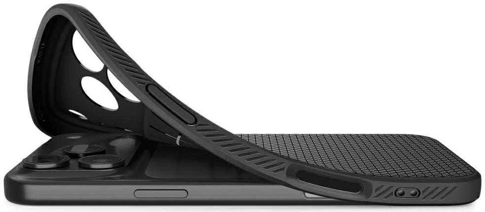 Dėklas Spigen Liquid Air Case for iPhone 17 Pro - Matte Juodas
