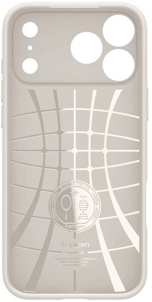 Dėklas „Spigen Liquid Air“, natūralus titanas – „iPhone 17 Pro Max“