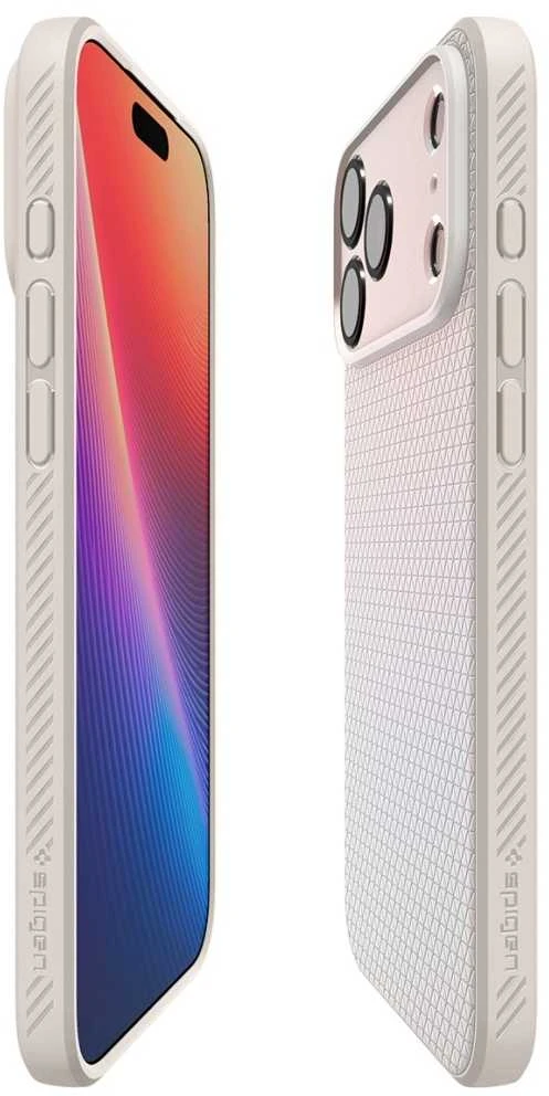 Dėklas „Spigen Liquid Air“, natūralus titanas – „iPhone 17 Pro Max“