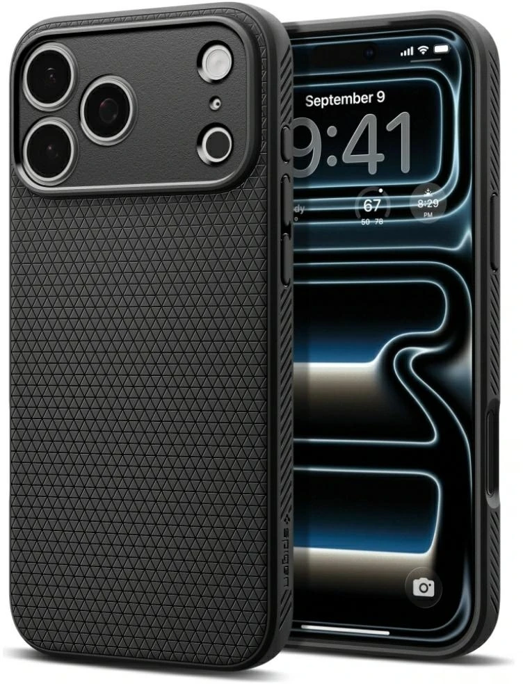 Dėklas Spigen Liquid Air Case for iPhone 18 Pro Max / 17 Pro Max - Matte Juodas