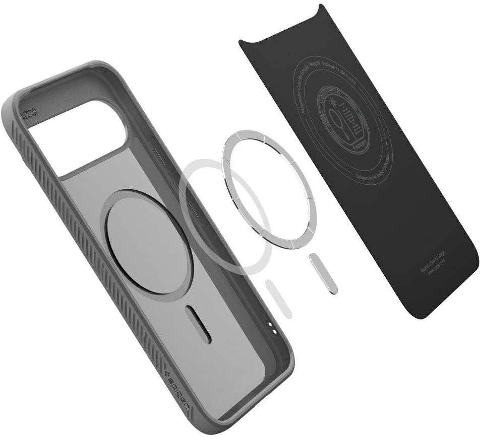 „Spigen Liquid Air Mag MagSafe“ dėklas, skirtas „Google Pixel 10 Pro XL“ – pilkas