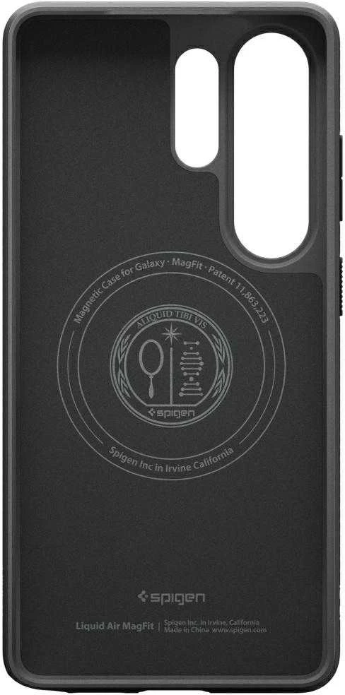 Spigen Liquid Air Mag MagSafe dėklas skirtas Samsung Galaxy S26 Ultra – juodos spalvos