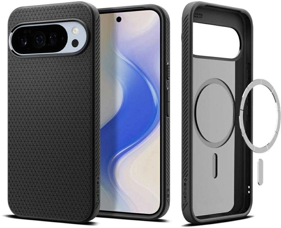 „Spigen Liquid Air Mag MagSafe“ dėklas, skirtas „Google Pixel 10 Pro XL“ – matinis juodas