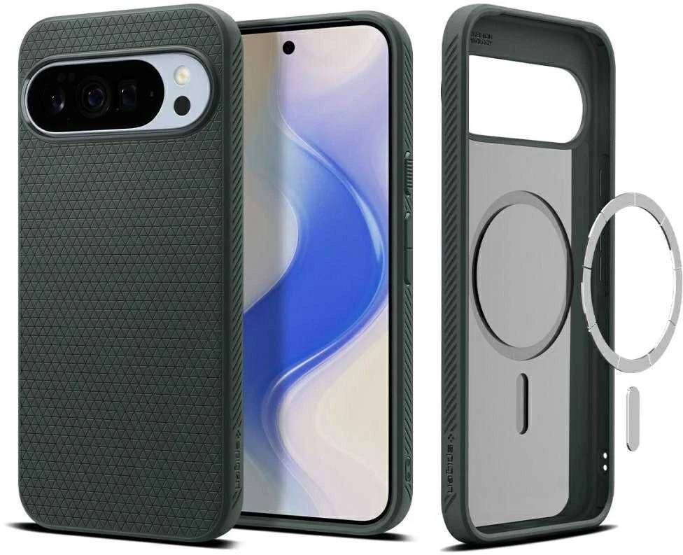 Dėklas Spigen Liquid Air Mag MagSafe Case for Google Pixel 10 Pro XL - Žalias
