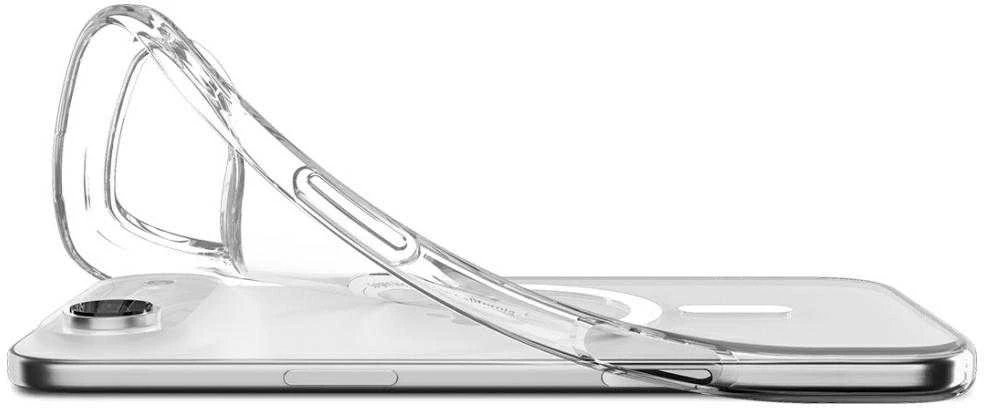 Spigen Liquid Crystal MagSafe dėklas skirtas Apple iPhone 17 Air – skaidrus and baltos spalvos