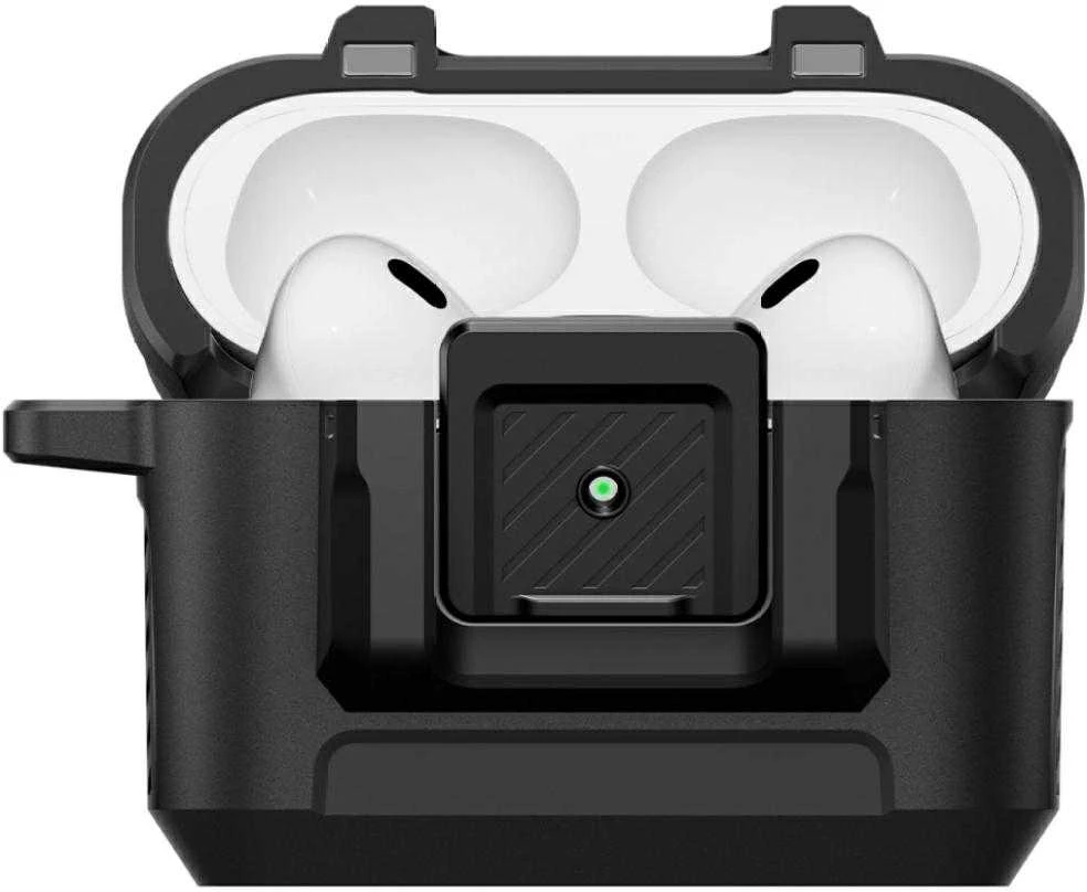 Dėklas Spigen Lock Fit, matte juodas - AirPods Pro 3