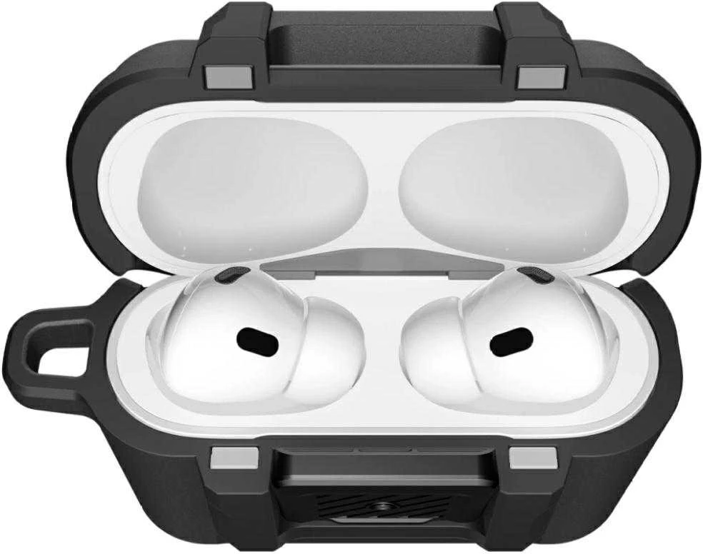 Dėklas Spigen Lock Fit, matte juodas - AirPods Pro 3