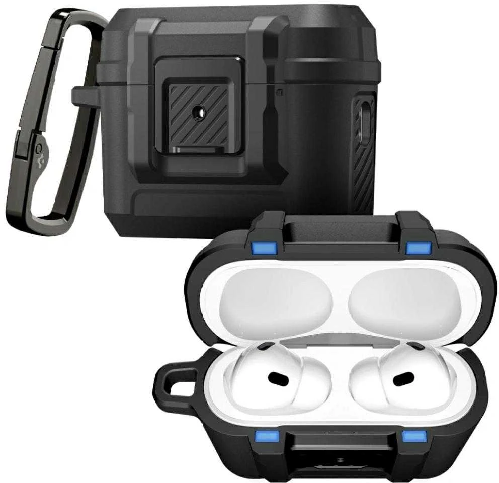 Dėklas Spigen Lock Fit, matte juodas - AirPods Pro 3