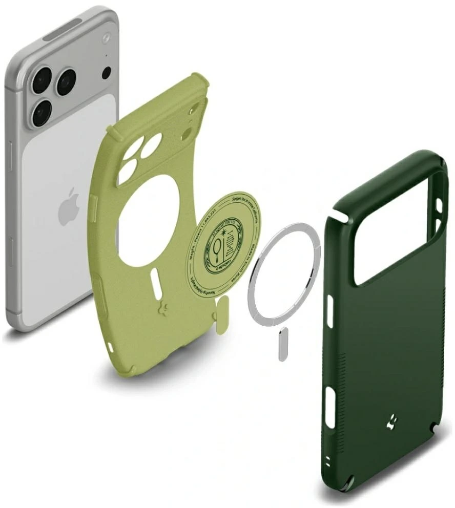 Dėklas SPIGEN case NANO POP HYBRID compatible with MagSafe for IPHONE 18 Pro Max / 17 Pro Max avo žalias