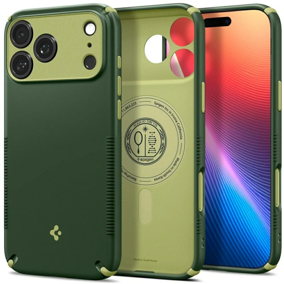 Dėklas SPIGEN case NANO POP HYBRID compatible with MagSafe for IPHONE 18 Pro Max / 17 Pro Max avo žalias