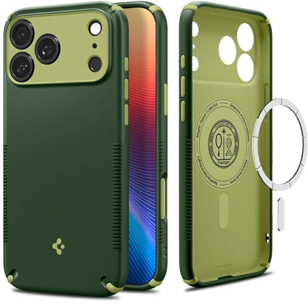 Dėklas SPIGEN case NANO POP HYBRID compatible with MagSafe for IPHONE 18 Pro Max / 17 Pro Max avo žalias