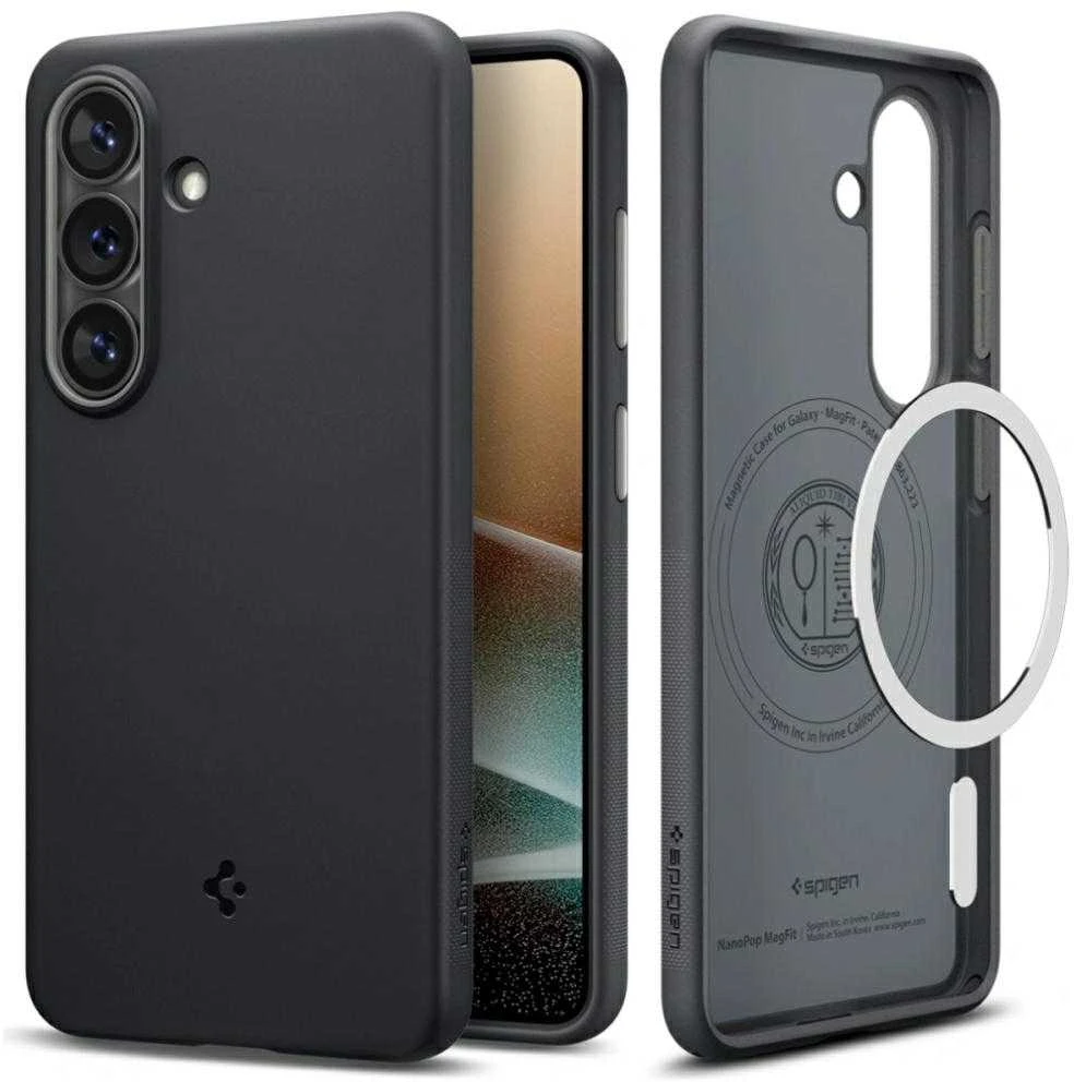 Spigen Nano POP Mag MagSafe dėklas Samsung Galaxy S26 Juodas sesame