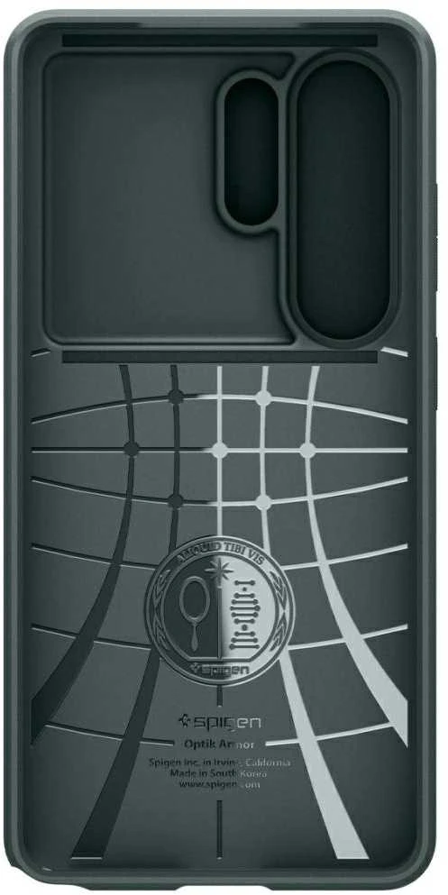 Spigen Optik Armor dėklas skirtas Samsung Galaxy S26 Ultra – žalios spalvos