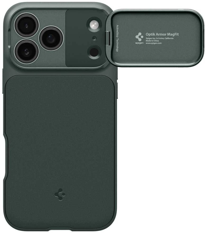 Dėklas Spigen Optik Armor MagSafe, abyss žalias - iPhone 17 Pro Max
