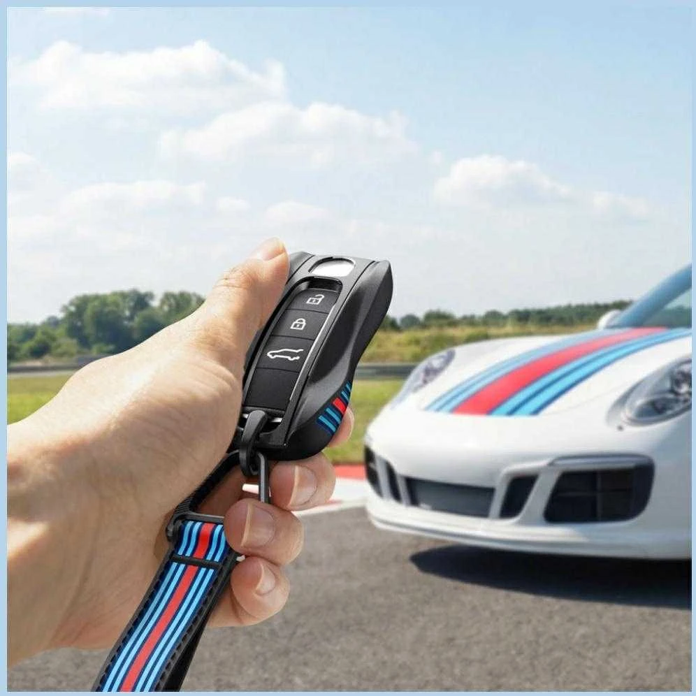 Dėklas Spigen PK100 Porsche Key Fob Case juodos spalvos