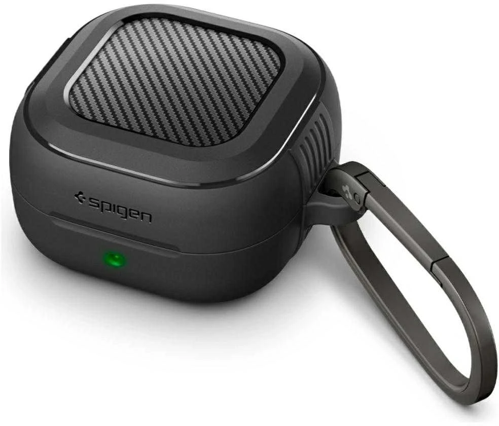 Dėklas Spigen RUGGED Armor Samsung Galaxy Buds 4 / 4 Pro Matte juodos spalvos