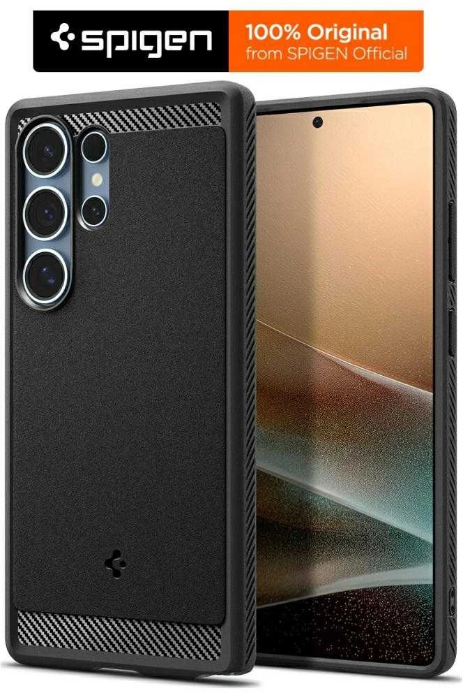 Spigen Rugged Armor Mag Samsung Galaxy S25 Ultra – dėklas telefonui juodos spalvos