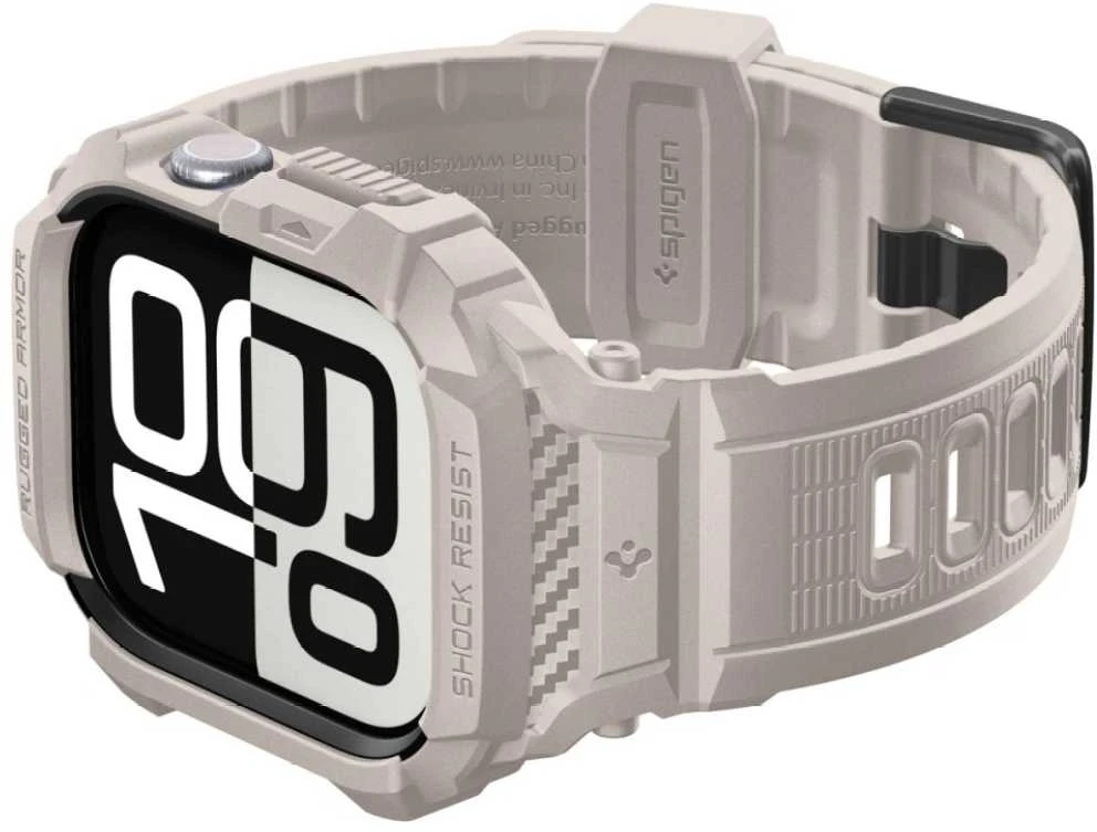Spigen Rugged Armor ”Pro” V2 Apple Watch 10 / 11 (46 mm) Dune rusvai gelsvas