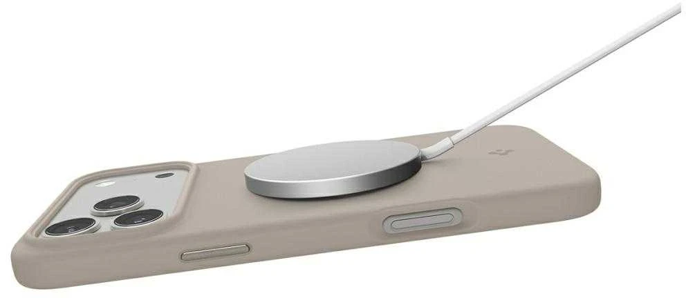 Dėklas Spigen Silicone Fit MagSafe, stone - iPhone 17 Pro Max
