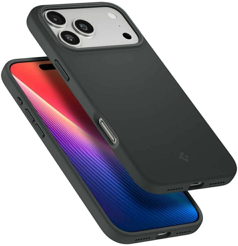 Spigen Silicone Fit Mag MagSafe – dėklas skirtas Apple iPhone 17 Pro Abyss Žalias