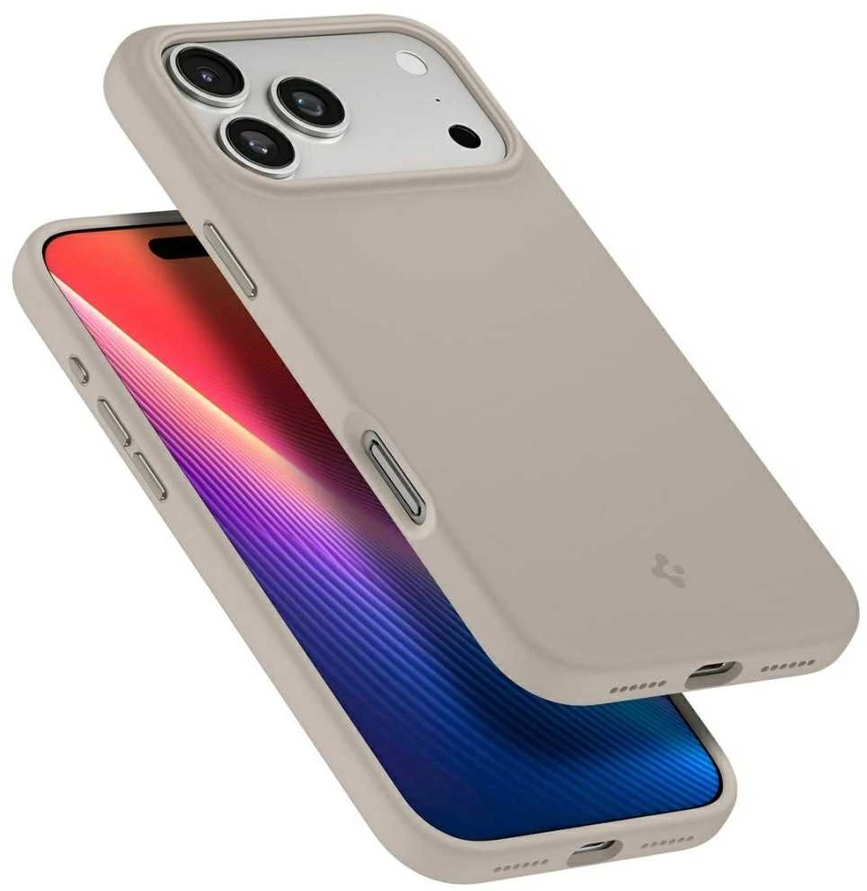 Dėklas Spigen Silicone Fit MagSafe, stone – Apple iPhone 17 Pro