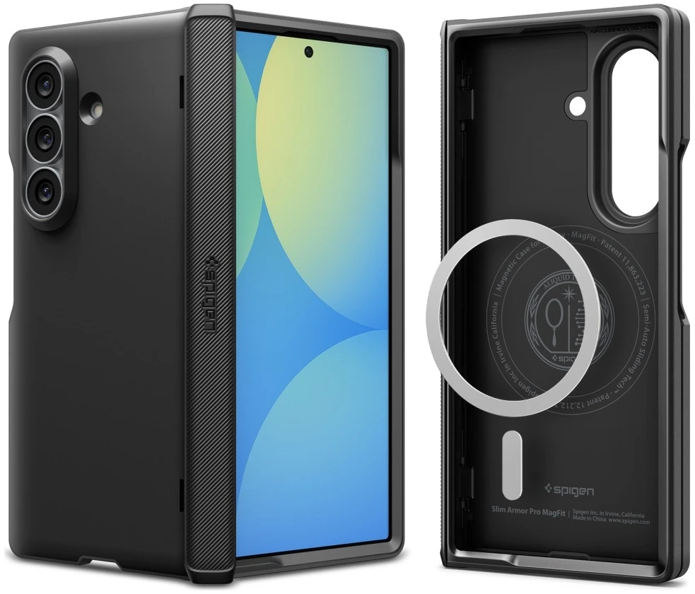 Dėklas Spigen Slim Armor Pro MagSafe skirtas Samsung Galaxy Z Fold8 Ultra juodos spalvos
