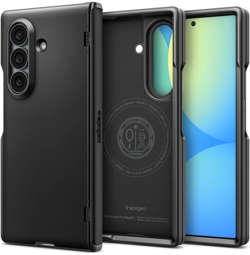Dėklas Spigen Slim Armor Pro MagSafe skirtas Samsung Galaxy Z Fold8 Ultra juodos spalvos