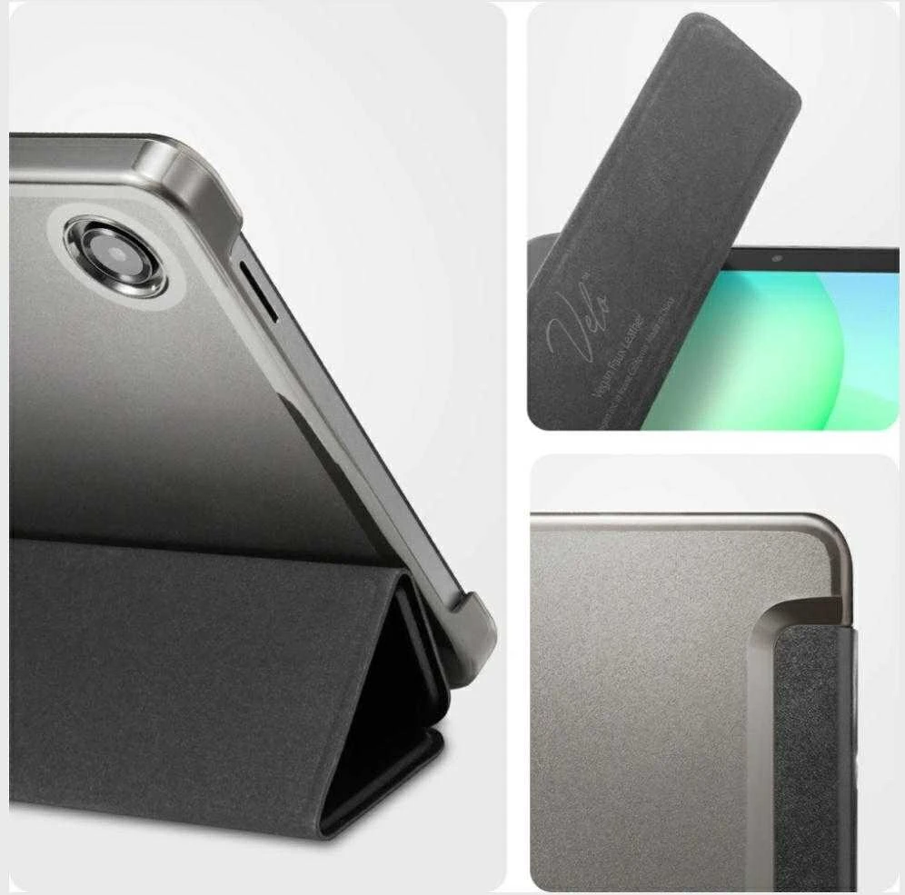 Spigen Smart Fold Galaxy Tab A9 / A11 8.7 X110 / X115 / X133 / X135 matinės juodos spalvos