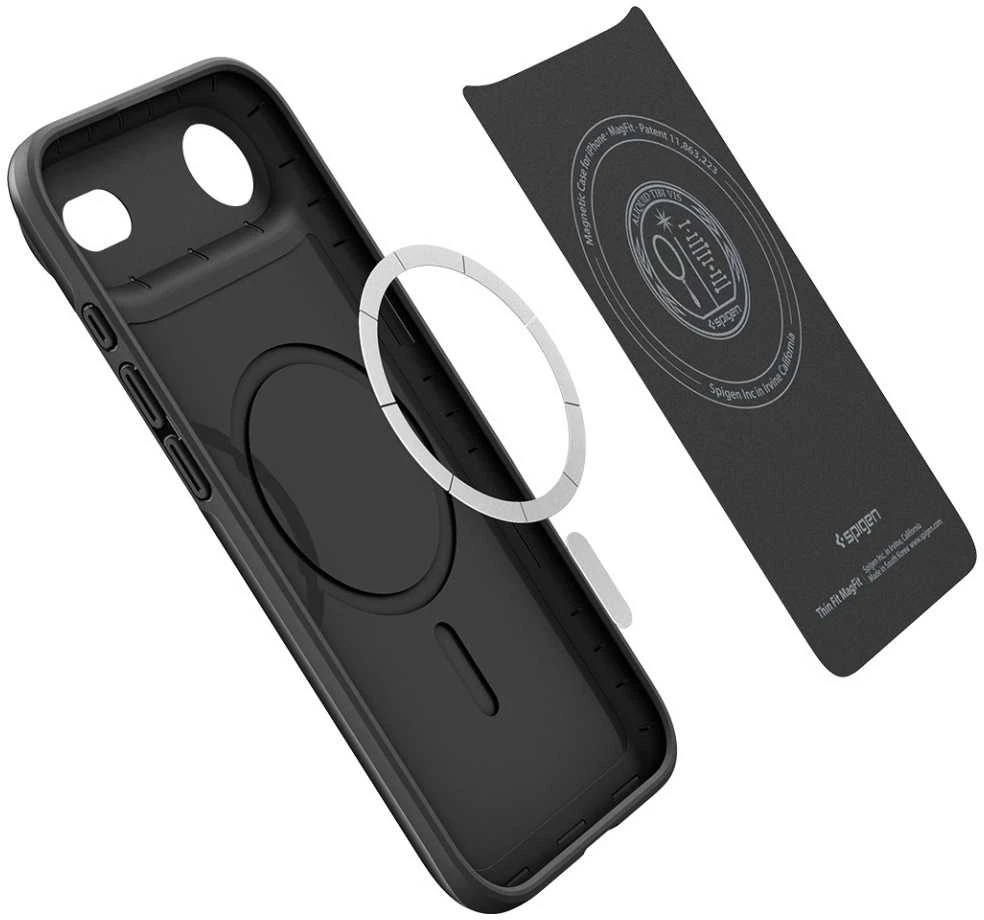 Spigen Thin Fit MagSafe dėklas skirtas Apple iPhone 17 Air – juodos spalvos