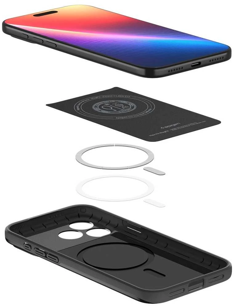 Spigen Thin Fit MagSafe dėklas skirtas Apple iPhone 17 Pro – juodos spalvos