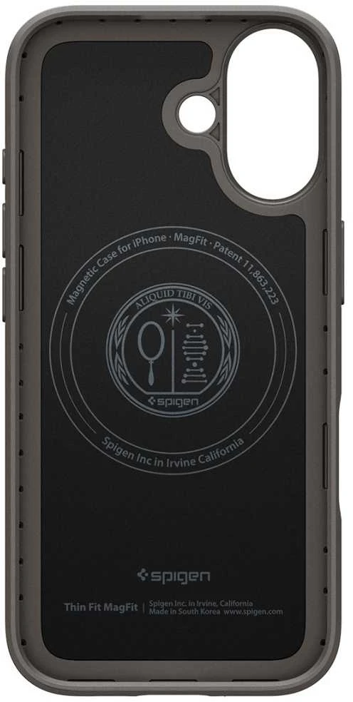 Spigen Thin Fit MagSafe dėklas skirtas Apple iPhone 17 – pilkos spalvos