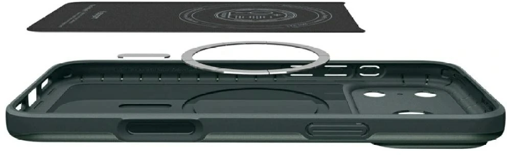 Dėklas Spigen Thin Fit MagSafe iPhone 17 Pro / 18 Pro ABYSS Žalias