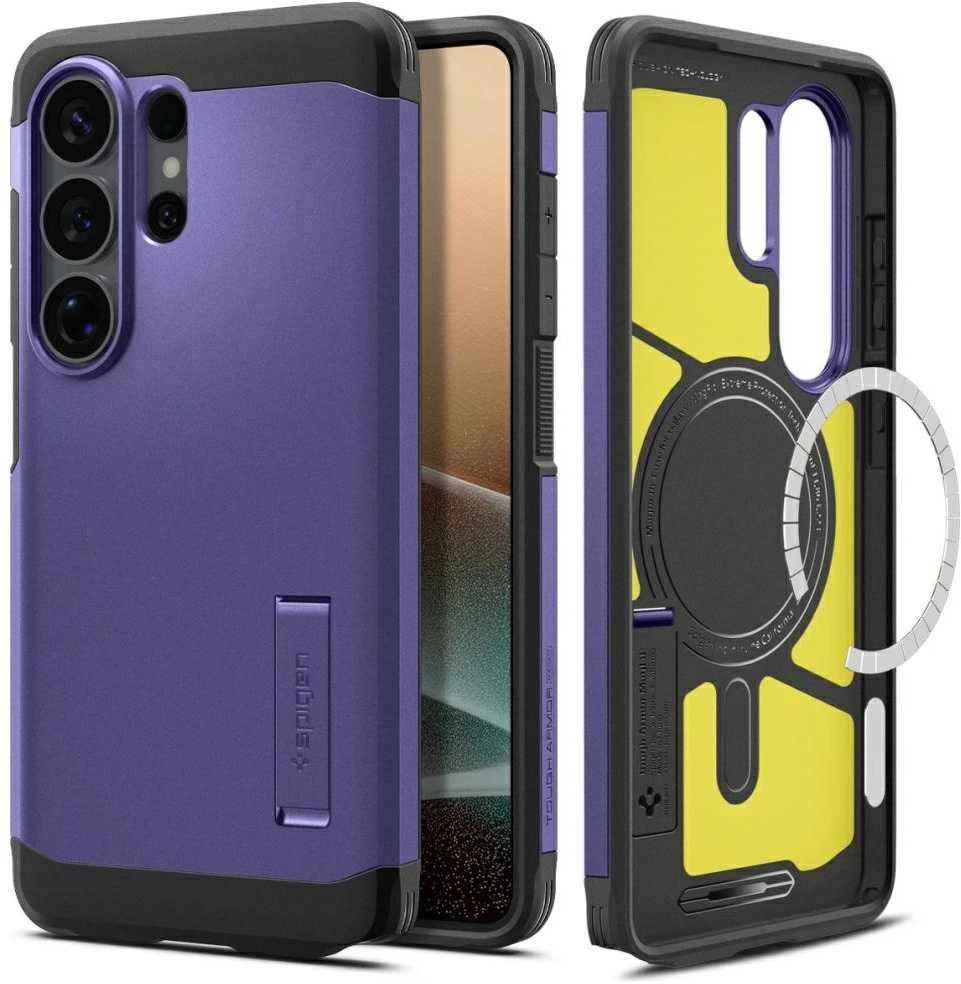 Spigen Tough Armor Mag MagSafe dėklas skirtas Samsung Galaxy S26 Ultra – violetinės spalvos