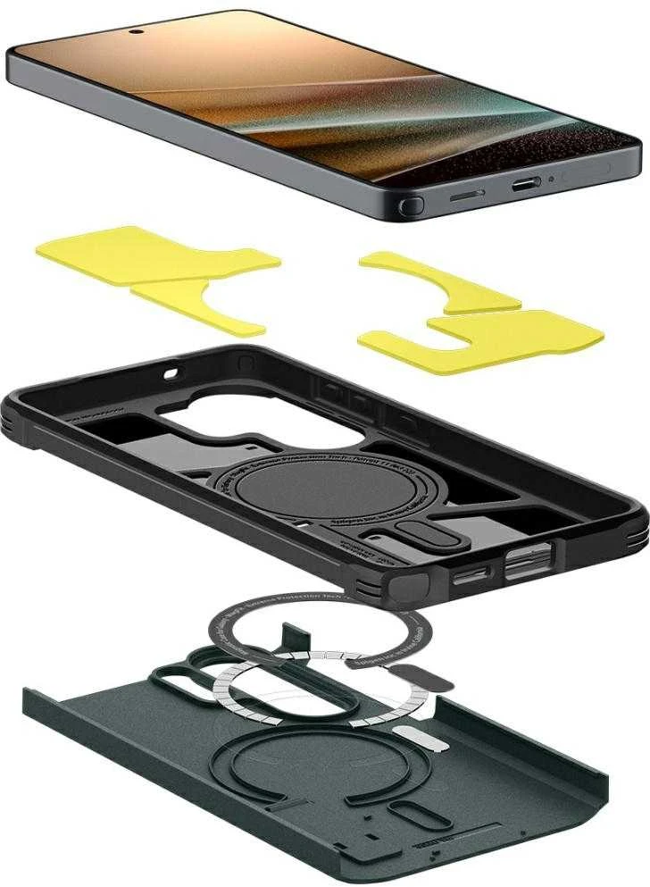Spigen Tough Armor Mag MagSafe dėklas skirtas Samsung Galaxy S26 Ultra – žalios spalvos