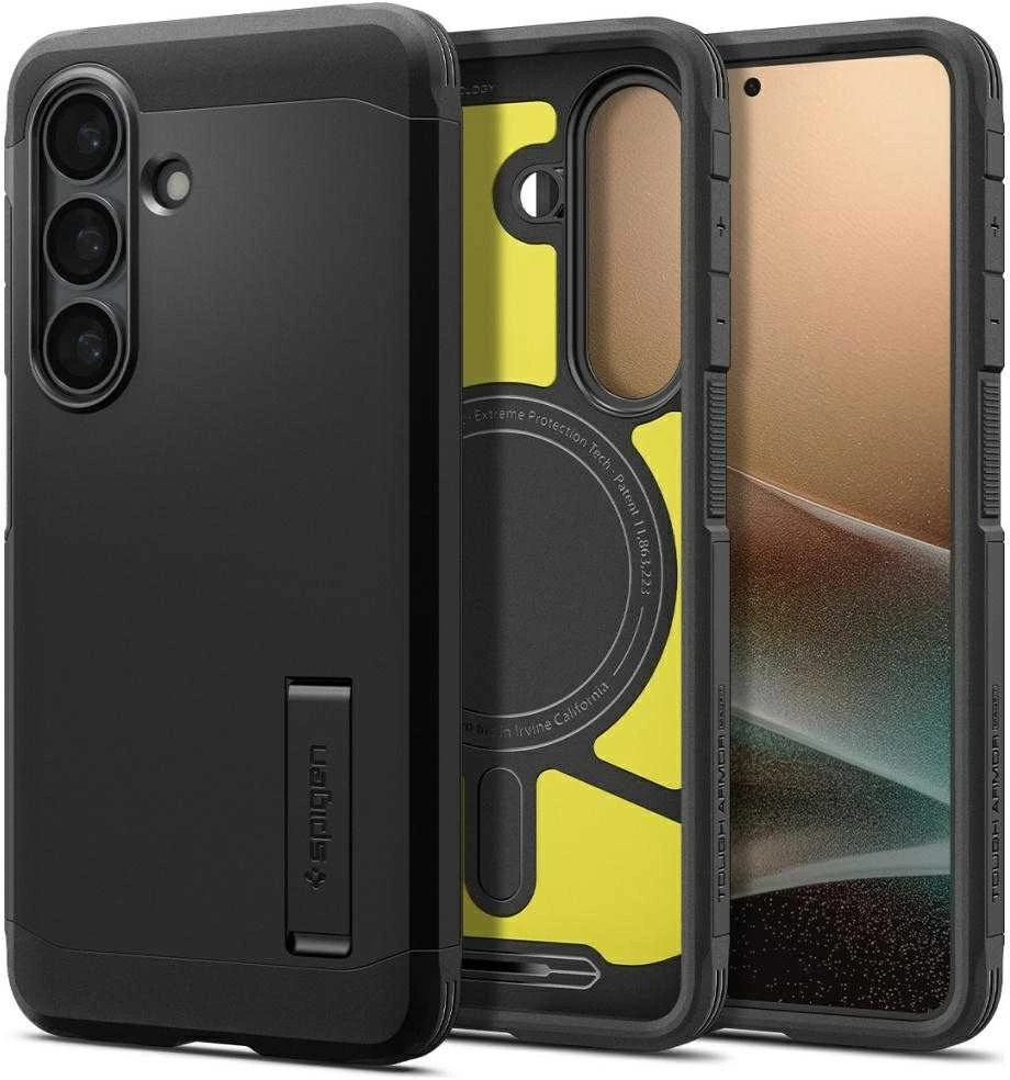 Spigen Tough Armor Mag MagSafe dėklas skirtas Samsung Galaxy S26+ – juodos spalvos