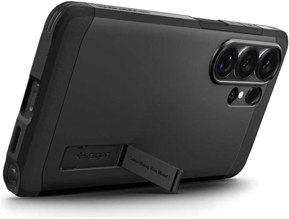Spigen Tough Armor Mag MagSafe dėklas skirtas Samsung Galaxy S26 Ultra – juodos spalvos