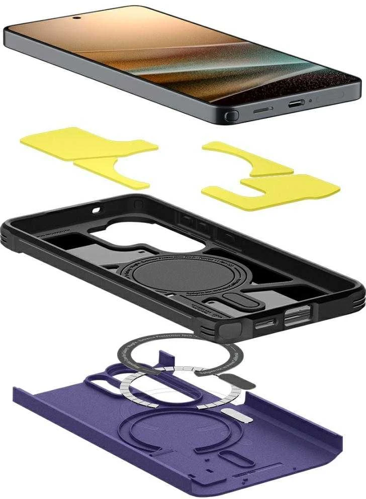 Spigen Tough Armor Mag MagSafe dėklas skirtas Samsung Galaxy S26 Ultra – violetinės spalvos
