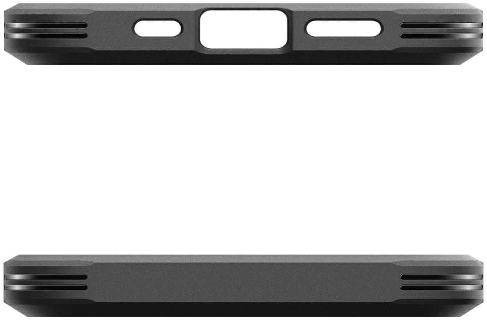 Spigen Tough Armor MagSafe Apple iPhone SE 4 (2025) su Stand – dėklas telefonui juodos spalvos