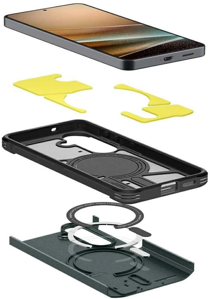 Spigen Tough Armor Mag MagSafe dėklas skirtas Samsung Galaxy S26+ – žalios spalvos