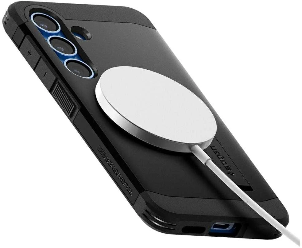 Spigen Tough Armor MagSafe – dėklas skirtas Samsung Galaxy S25+ Juodas