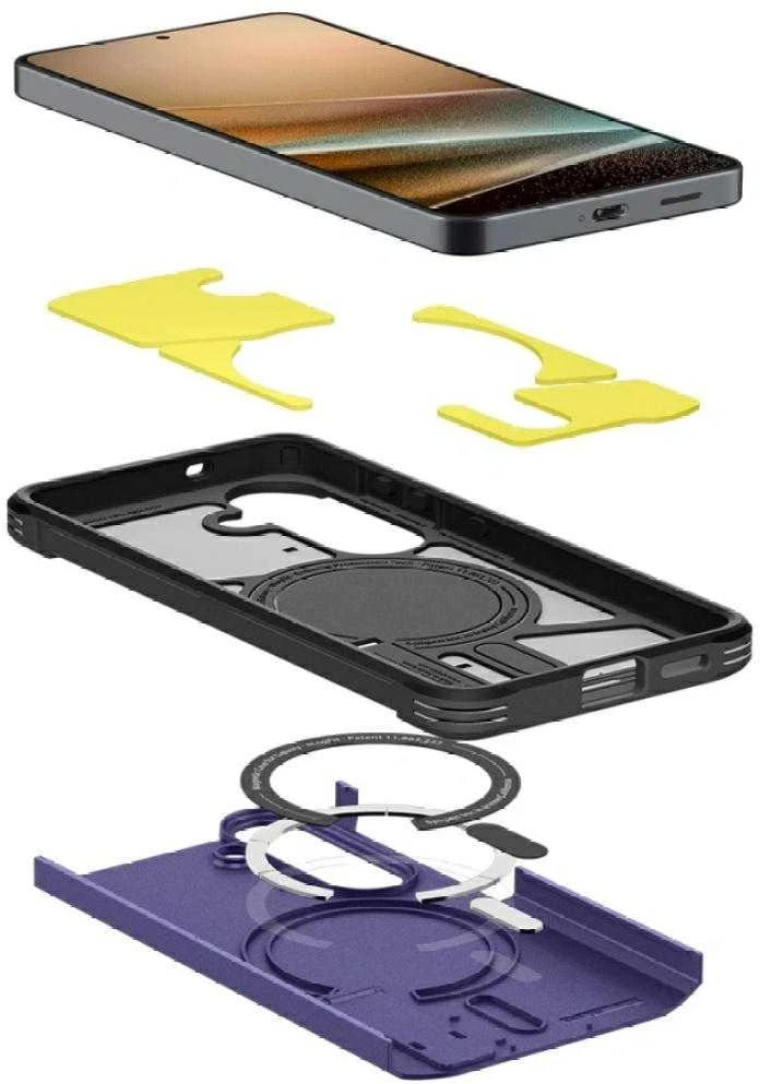 Spigen Tough Armor Mag MagSafe dėklas Samsung Galaxy S26+ Plus pelenų violetinės spalvos