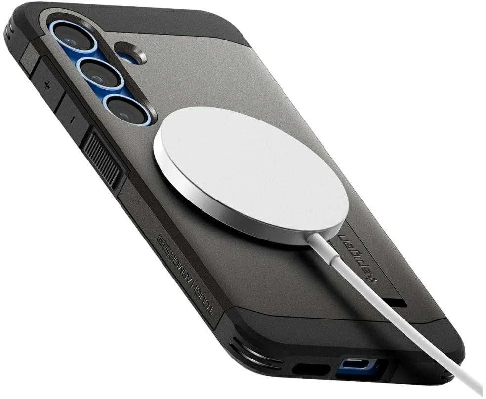 Dėklas Spigen Tough Armor Magsafe Galaxy S25+ gunmetal