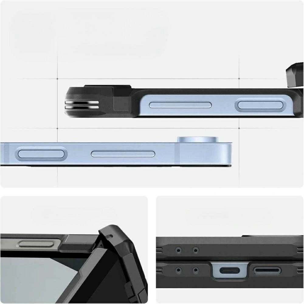 Dėklas Spigen „Tough Armor Pro Mag Magsafe Galaxy Z Flip 7 FE“ juodas