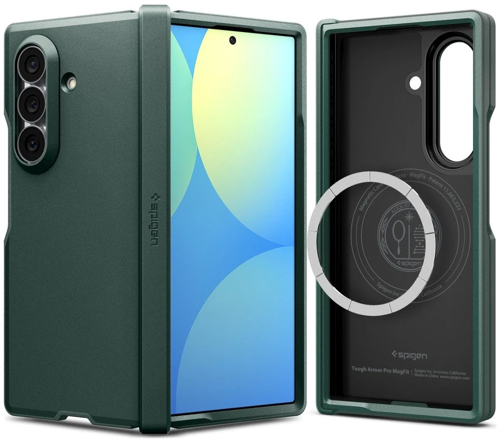 Dėklas SPIGEN TOUGH ARMOR PRO MAGSAFE GALAXY Z FOLD 8 ULTRA ABYSS Žalias
