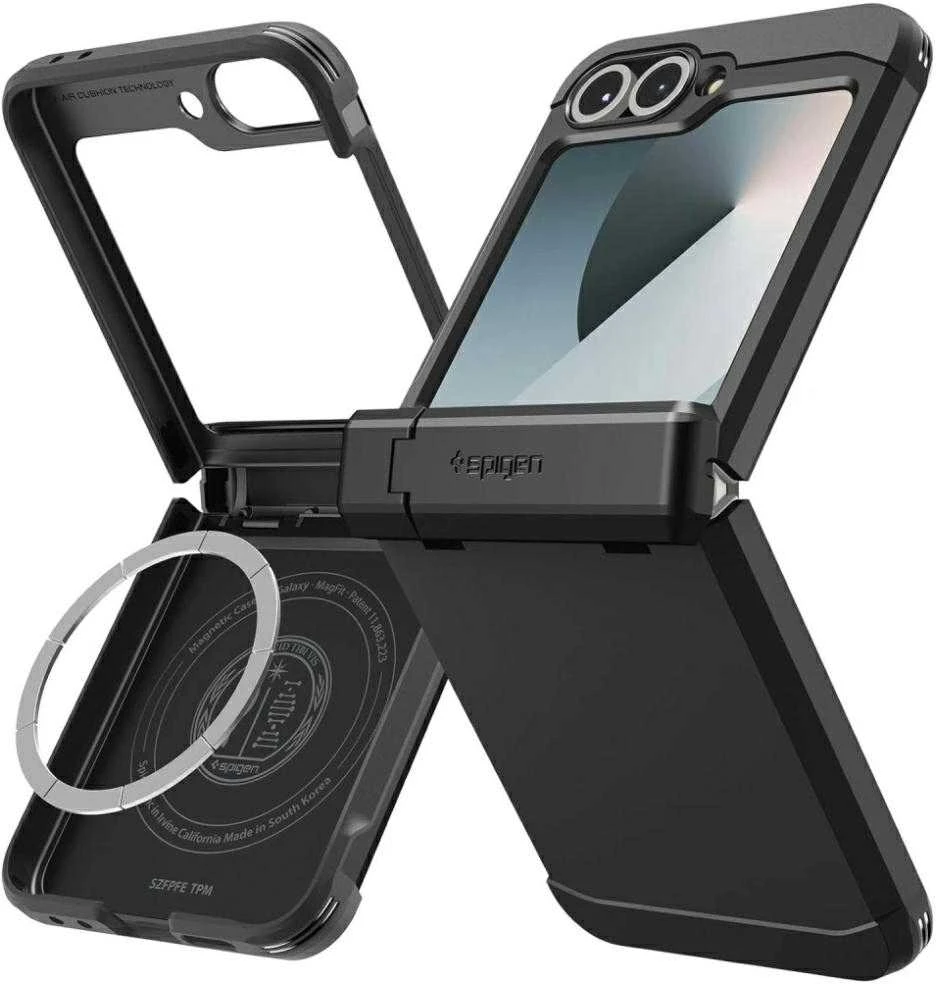 Dėklas Spigen „Tough Armor Pro Mag Magsafe Galaxy Z Flip 7 FE“ juodas