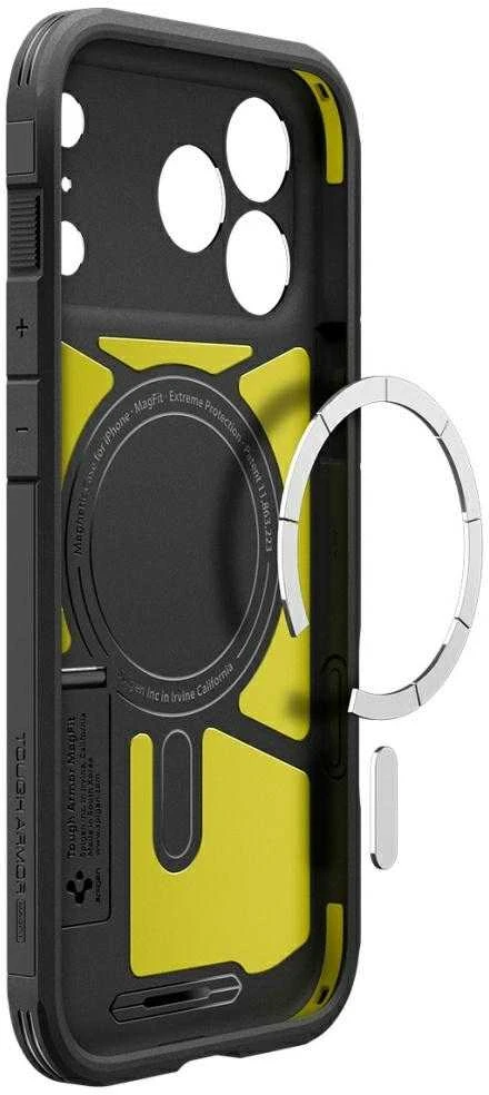 Spigen Tough Armor "T" MagSafe dėklas skirtas Apple iPhone 17 Pro – juodos spalvos