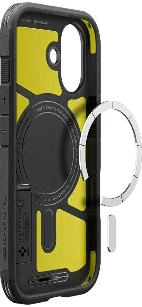 Spigen Tough Armor "T" MagSafe dėklas skirtas Apple iPhone 17 – juodos spalvos